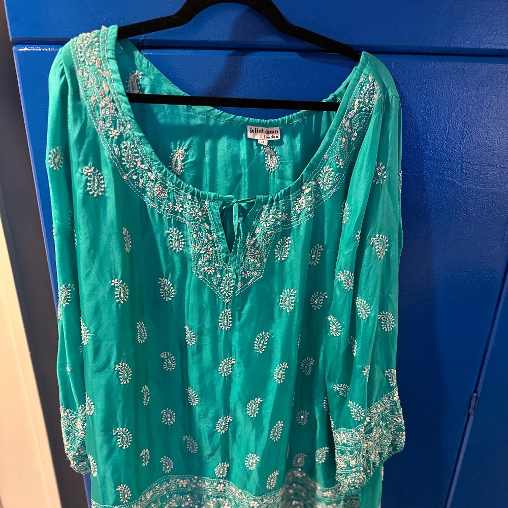 Juliet Dunn Womens Teal Dress Mini/Midi